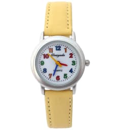 Colorful Dial Leather Watch 10 Colors Cute Lovely Quartz Wristwatch for Girls Boys Women Kids Cartoon Design Student Gift
