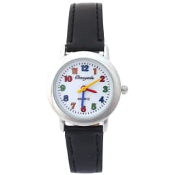 Colorful Dial Leather Watch 10 Colors Cute Lovely Quartz Wristwatch for Girls Boys Women Kids Cartoon Design Student Gift