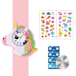 Boys Girls Watches Baby Kindergarten Party Gift Children Study Time Toy Wristwatches Slap Bracelet Clock Cartoon Kids Watches 22