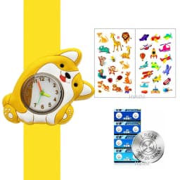 Boys Girls Watches Baby Kindergarten Party Gift Children Study Time Toy Wristwatches Slap Bracelet Clock Cartoon Kids Watches 22