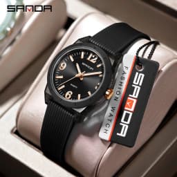2025 Fashion SANDA 6277 Student Quartz Watch Silicone Strap Multi Functional Sports Waterproof Student Quartz Watch