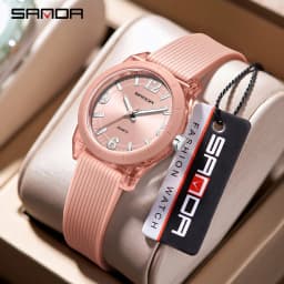 2025 Fashion SANDA 6277 Student Quartz Watch Silicone Strap Multi Functional Sports Waterproof Student Quartz Watch
