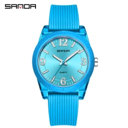 2025 Fashion SANDA 6277 Student Quartz Watch Silicone Strap Multi Functional Sports Waterproof Student Quartz Watch