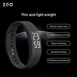 ZGO Electronic Digital Watches Student Sports Watch Pedometer Chronograph Waterproof Wristwatch Children Boys Girls 663X