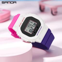 SANDA Boys Girls LED Digital Watch Children Sports Watch For Waterproof Electronic Watch Children Outdoors Casual Gift Watch