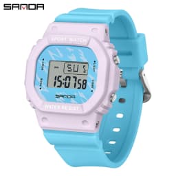 SANDA Boys Girls LED Digital Watch Children Sports Watch For Waterproof Electronic Watch Children Outdoors Casual Gift Watch