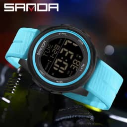 SANDA Children Fashion Digital Movement Teenager Students Hand Clock Trendy Water Resistant Outdoor Sports Mode Wrist Stop Watch