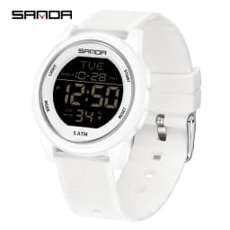 SANDA Children Fashion Digital Movement Teenager Students Hand Clock Trendy Water Resistant Outdoor Sports Mode Wrist Stop Watch