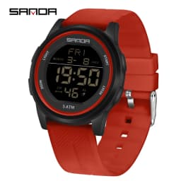SANDA Children Fashion Digital Movement Teenager Students Hand Clock Trendy Water Resistant Outdoor Sports Mode Wrist Stop Watch