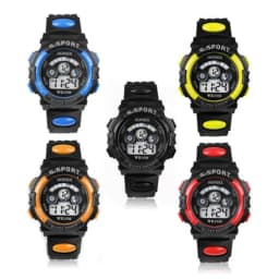 Waterproof Kids Boys Sports Multifunction Electronic LED Alarm Date Wrist Watch