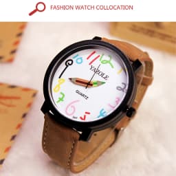 Top Brand YAZOLE Children's Watch Fashion Pencil Pointer Quartz Watch Leather Belt Fashion Sport Watch for Kids Boys Girls