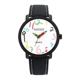 Top Brand YAZOLE Children's Watch Fashion Pencil Pointer Quartz Watch Leather Belt Fashion Sport Watch for Kids Boys Girls