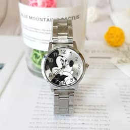 2024 Anime figure Steel Mickey Mouse Minnie Kids Student Cartoon Watch Aolly Steel Quartz Watches Clock for Boys Girls Gift