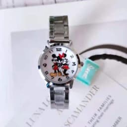 2024 Anime figure Steel Mickey Mouse Minnie Kids Student Cartoon Watch Aolly Steel Quartz Watches Clock for Boys Girls Gift