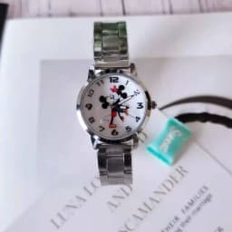 2024 Anime figure Steel Mickey Mouse Minnie Kids Student Cartoon Watch Aolly Steel Quartz Watches Clock for Boys Girls Gift