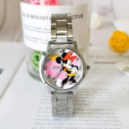 2024 Anime figure Steel Mickey Mouse Minnie Kids Student Cartoon Watch Aolly Steel Quartz Watches Clock for Boys Girls Gift