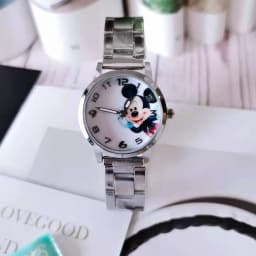 2024 Anime figure Steel Mickey Mouse Minnie Kids Student Cartoon Watch Aolly Steel Quartz Watches Clock for Boys Girls Gift