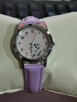 UTHAI Children Watch Girl Pink Cute Cartoon Cat Watch Waterproof 5-15 Year Old Primary School Student Women Fashion Quartz Clock