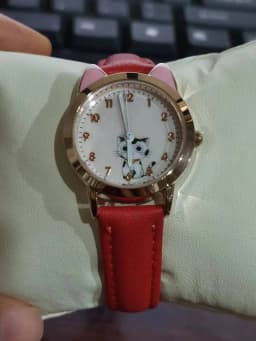 UTHAI Children Watch Girl Pink Cute Cartoon Cat Watch Waterproof 5-15 Year Old Primary School Student Women Fashion Quartz Clock