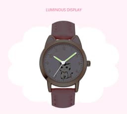 UTHAI Children Watch Girl Pink Cute Cartoon Cat Watch Waterproof 5-15 Year Old Primary School Student Women Fashion Quartz Clock