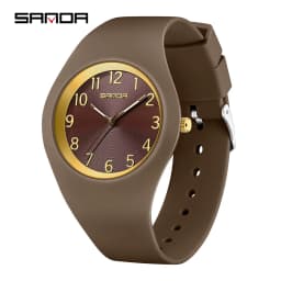 SANDA Fashion Ladies Children Quartz Watches for Boys Girls Kids Watch Waterproof Women Silicone Watchband Quartz Clock Gift