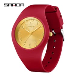 SANDA Fashion Ladies Children Quartz Watches for Boys Girls Kids Watch Waterproof Women Silicone Watchband Quartz Clock Gift