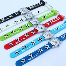 Sport Football Style 3D Watch Silicone Band Children Quartz Watch Boy Watch Girls Watch Cartoon Analog Wristwatch