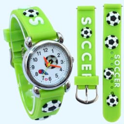 Sport Football Style 3D Watch Silicone Band Children Quartz Watch Boy Watch Girls Watch Cartoon Analog Wristwatch