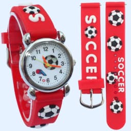 Sport Football Style 3D Watch Silicone Band Children Quartz Watch Boy Watch Girls Watch Cartoon Analog Wristwatch