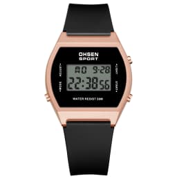 Original OHSEN Digital Quartz Children Boys Sport Watches 30M Waterproof Black Rubber Band Fashion LED Swimming Wristwatch Gift