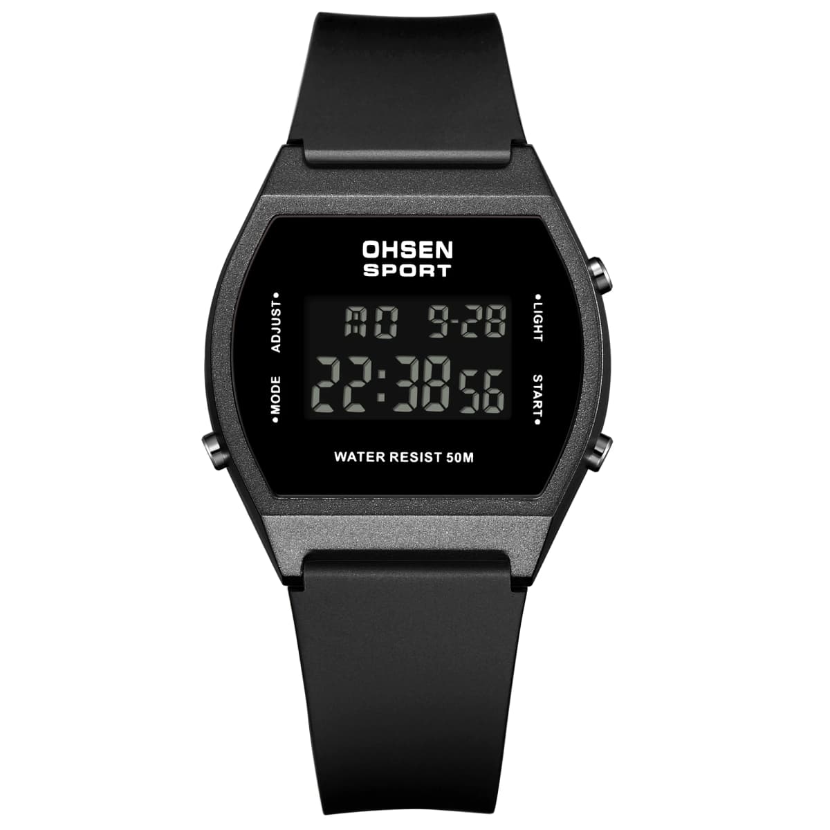Original OHSEN Digital Quartz Children Boys Sport Watches 30M Waterproof Black Rubber Band Fashion LED Swimming Wristwatch Gift