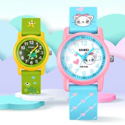 SKMEI Sports Kids Watches 50m Waterproof For Girls Boys Gift Cute Animal Clock Easy Read Children TPU Band Quartz Wristwatch