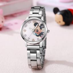 DISNEY Mickey Mouse Minnie Kids Watches Student Cartoon Wristwatch Aolly Steel Quartz Watch Clock for 5-15 years old Gift