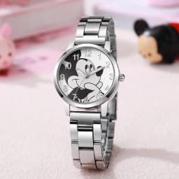 DISNEY Mickey Mouse Minnie Kids Watches Student Cartoon Wristwatch Aolly Steel Quartz Watch Clock for 5-15 years old Gift