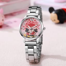 DISNEY Mickey Mouse Minnie Kids Watches Student Cartoon Wristwatch Aolly Steel Quartz Watch Clock for 5-15 years old Gift