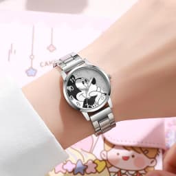 DISNEY Mickey Mouse Minnie Kids Watches Student Cartoon Wristwatch Aolly Steel Quartz Watch Clock for 5-15 years old Gift