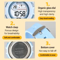 UTHAI CQ422 Fashionable Children's Watch Alarm Clock 30ATM Waterproof LED Night Light Electronic Watch Children's Birthday Gift