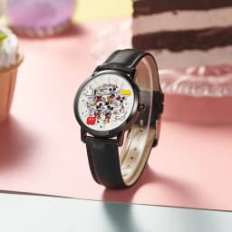 Disney Boys Fashion Cartoon Watch Cute Kids Mickey Mouse Watches Children Boys Girls Pu Leather Quartz WristWatch Clock Gift