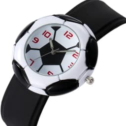 Children Football Cartoon Children Watch For Girls Rubber Kids Watches Boys Silicone Strap Analog WristWatch