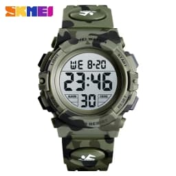 SKMEI 1548 Sport Children's Watch 5bar Waterproof Colorful Lights 12/24Hour Camouflage relogio infantil Boy Kids Watches
