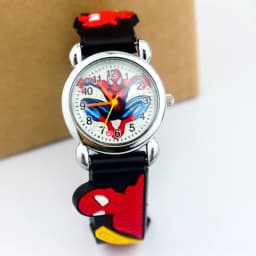 Disney SpiderMan Watch Cute Cartoon Watch Kids Watches Boys Christmas Gift  Leather Quartz Watch