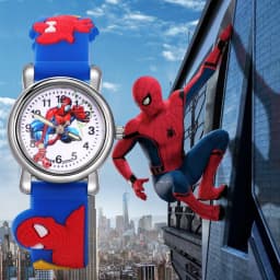 Disney SpiderMan Watch Cute Cartoon Watch Kids Watches Boys Christmas Gift  Leather Quartz Watch