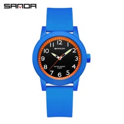 SANDA Women Watches Fashion Silicone Analog Quartz Wrist Watch Baseball Sports Waterproof Boy Girl Casual Clock Children Gifts