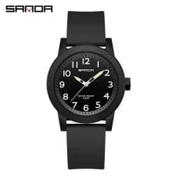 SANDA Women Watches Fashion Silicone Analog Quartz Wrist Watch Baseball Sports Waterproof Boy Girl Casual Clock Children Gifts
