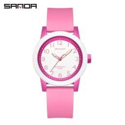 SANDA Women Watches Fashion Silicone Analog Quartz Wrist Watch Baseball Sports Waterproof Boy Girl Casual Clock Children Gifts