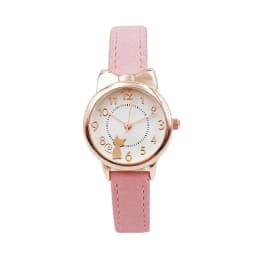 UTHAI H110 Kids's Watches Girl Cute Cat Cartoon Watch Children's Student Simple Waterproof Female Fashion Quartz Wristwatch Gift