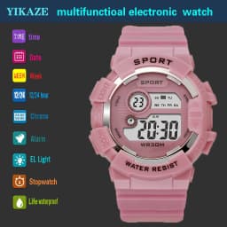 YIKAZE Kids Watches Fashion Luminous Waterproof Alarm Clock Watches Boys and Girls Student Smart Electronic Watch Gift