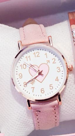 New Cute Heart-shaped Dial Children's Female Watch Female Student Fashion Watch Simple Girl Girlfriend orologio donna