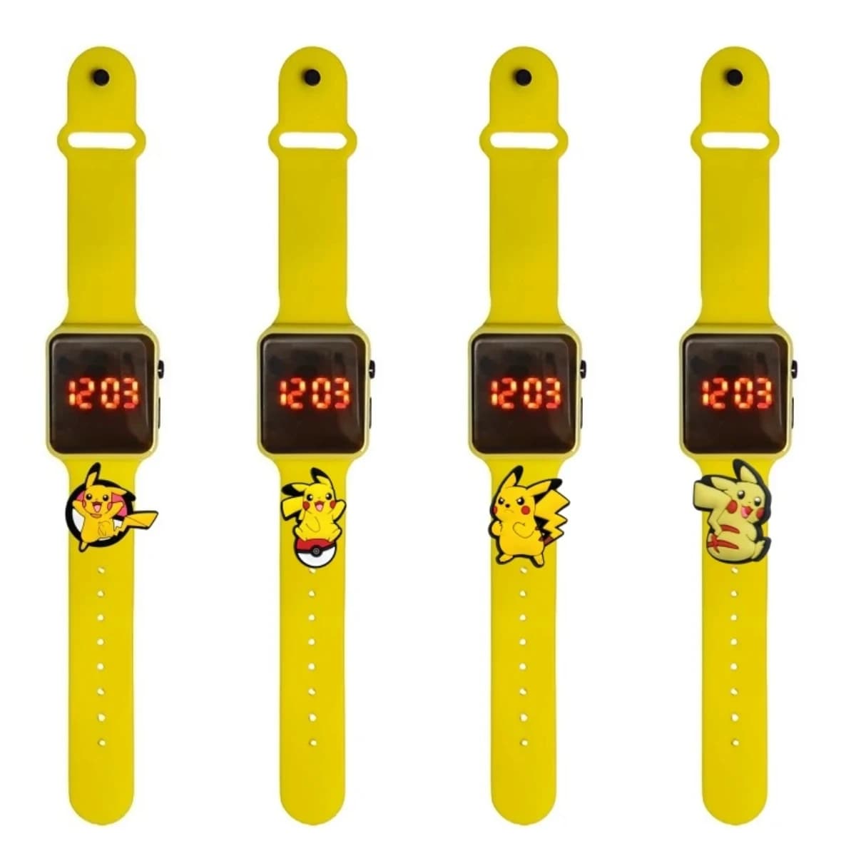 Pikachu Children's Watch Cartoon Fashion Watches Electronic Digital LED Display Watches Waterproof Holiday Gift Kids Watches