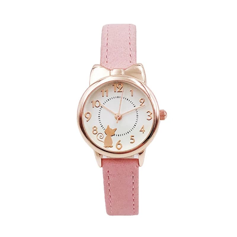 UTHAI CQ04 Kids Children Watch Cat Multi-color Quartz Watches Clocks for Girls Clock Wristwatch Rosette Watches Colorful